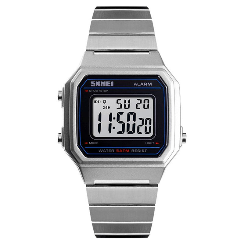 Skmei 1377 Luminous Week Display Vattentät Casual Style Digital Watch Herrarmbandsur