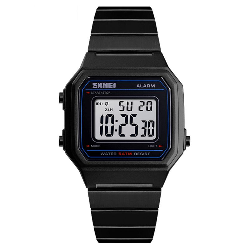 Skmei 1377 Luminous Week Display Vattentät Casual Style Digital Watch Herrarmbandsur