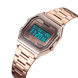 Skmei 1474 Casual Damklocka 3Atm Waterproof El Light Week Display Mode Digital Watch