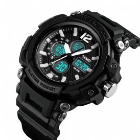 Skmei 1498 Luminous 5Atm 3Time Multi-Function Outdoor Herr Watch Dual Display Digital Watch