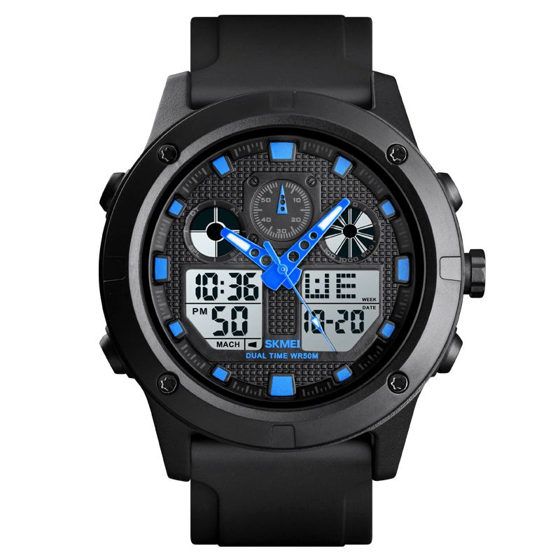 Skmei 1514 Outdoor Sports 50M Vattentät Kronograf Stoppur Digital Watch Herrklocka