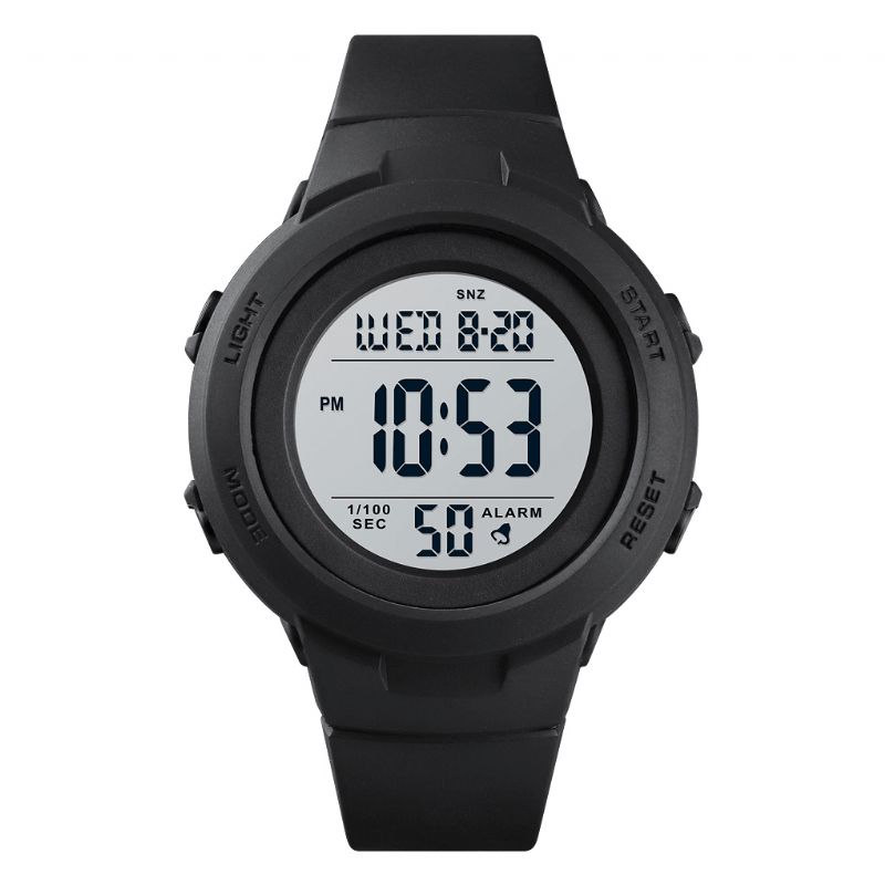 Skmei 1615 Mode 50M Vattentät Lysande Display Countdown Alarm Stoppur Herr Sport Digital Watch