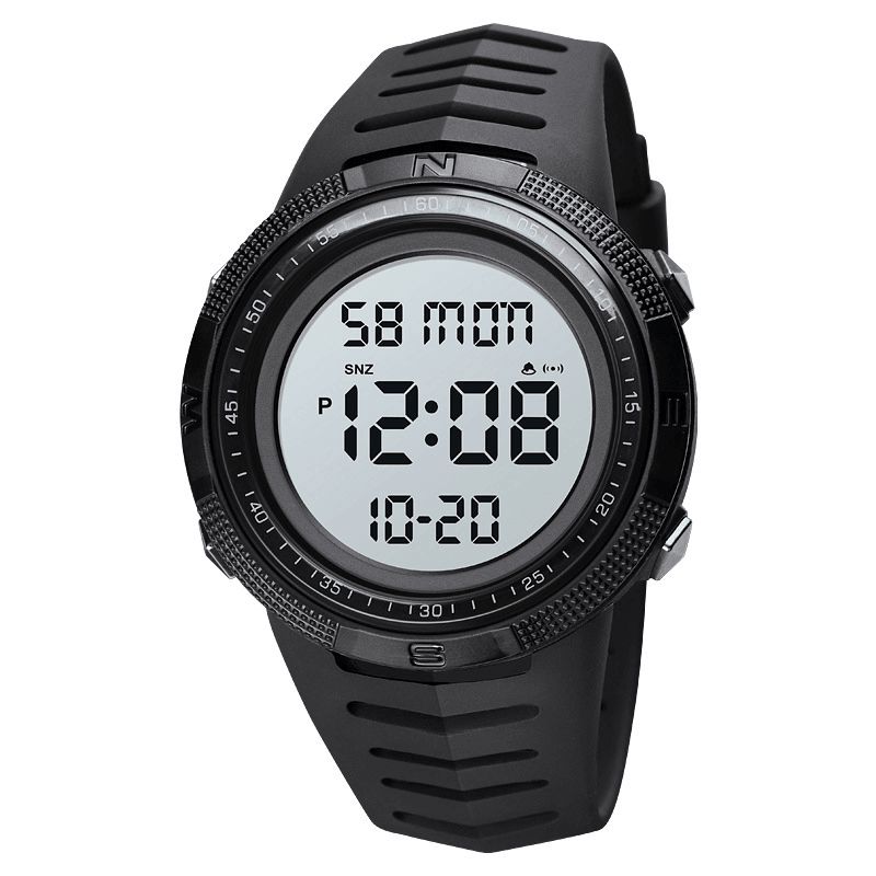 Skmei 1632 Sportklocka Datum Vecka Display Kronograf Stoppur Vattentät Led Natt Digital Watch