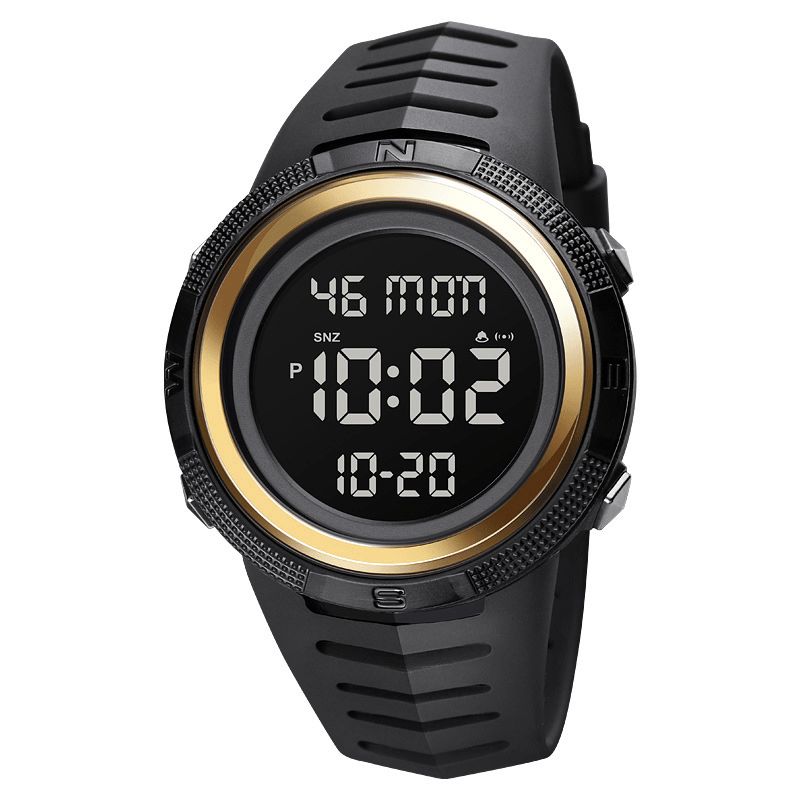 Skmei 1632 Sportklocka Datum Vecka Display Kronograf Stoppur Vattentät Led Natt Digital Watch