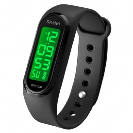 Skmei 1666 Led Light Digital Watch 5Atm Vattentät Datumvisning Sport Unisexklocka