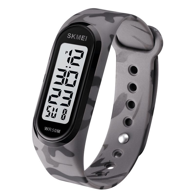 Skmei 1666 Led Light Digital Watch 5Atm Vattentät Datumvisning Sport Unisexklocka