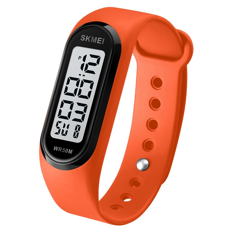 Skmei 1666 Led Light Digital Watch 5Atm Vattentät Datumvisning Sport Unisexklocka