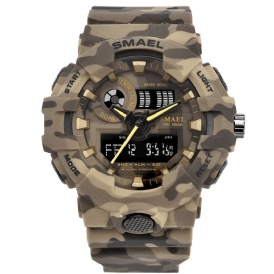 Smael 8001 Digital Watch Camouflage Militray Dual Display Herr Sport Outdoor Armbandsur