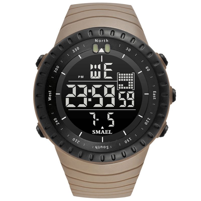 Smael Outdoor Led Display Digital Watch Multifunktion Silikonband Sport Herrklocka