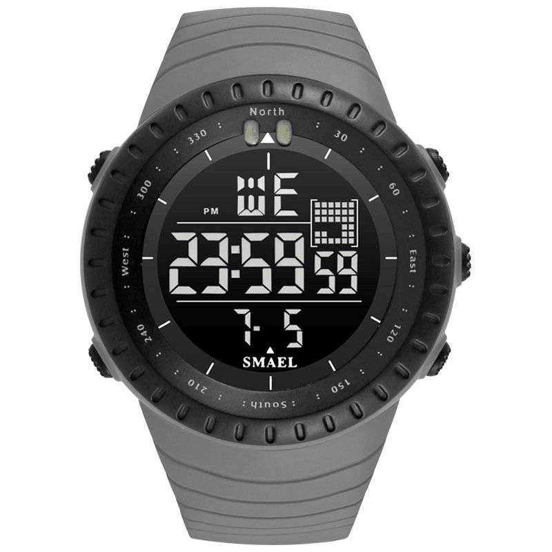 Smael Outdoor Led Display Digital Watch Multifunktion Silikonband Sport Herrklocka