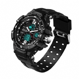 Stryve S8012 Chronograph Luminous Week Display Vattentät Män Sport Dual Display Digital Watch