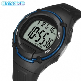 Synoke 9031 Mode Herrklocka Luminous Week Display 12 24 Hour Chronograph Waterproof Digital Watch