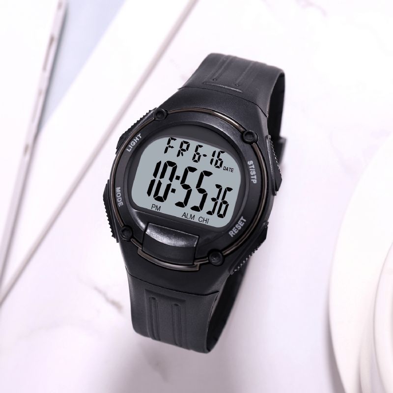 Synoke 9031 Mode Herrklocka Luminous Week Display 12 24 Hour Chronograph Waterproof Digital Watch