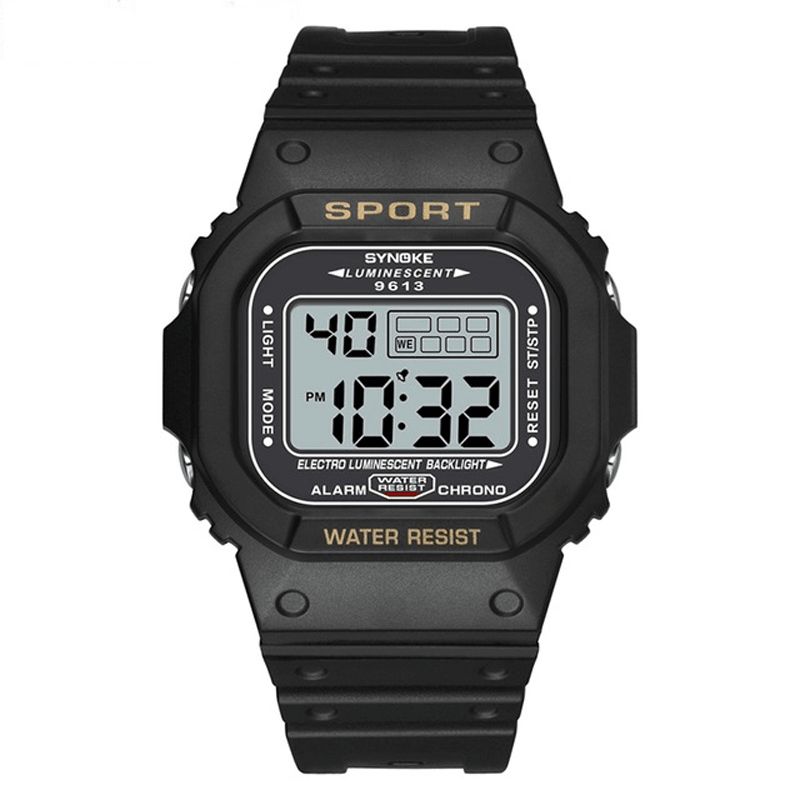 Synoke 9613 Outdoor Sport Herrklocka 3Atm Vattentät Lysande Display Digital Watch