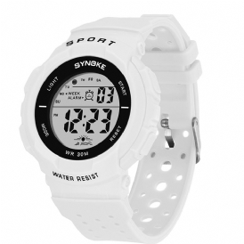 Synoke 9617 Mode Watch 3Atm Vattentät El Light Multipelfunktion Färgglad Led Sport Digital Watch