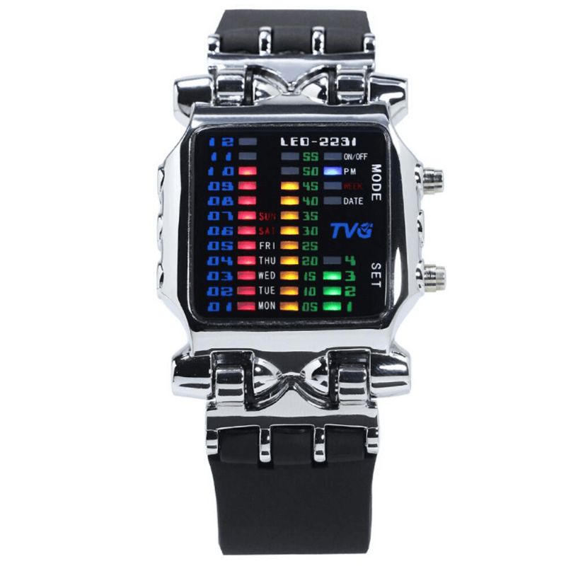 Tvg 2231 Binär Led-Skärm Creative Watch Modeabla Elektroniska Digitala Klockor