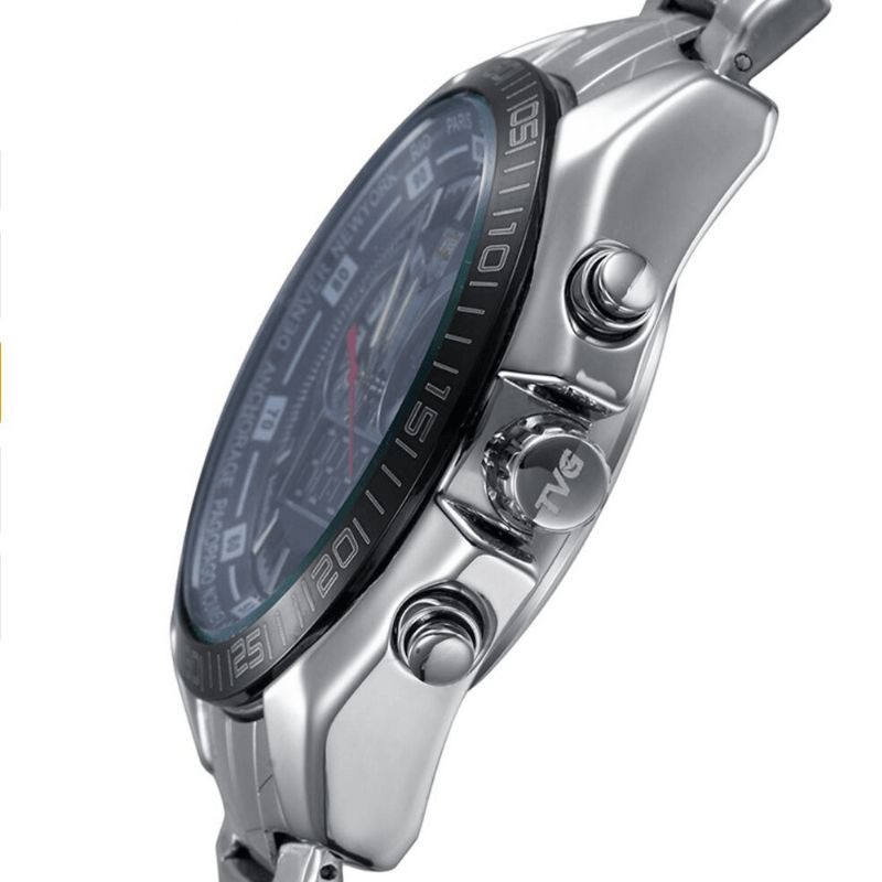 Tvg 468 Herr Luxury Steel Band Date Luminous Display Mode Sport Dual Disaplay Digital Watch