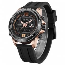 Weide Wh8602 Casual Style Lcd-Skärm Herrarmbandsur Silikonarmband Kvartsur