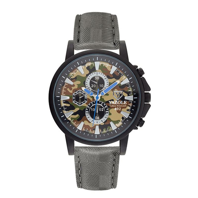 Yazole 402 Sportklocka Camouflage Military Man Quartz Analog Armbandsur