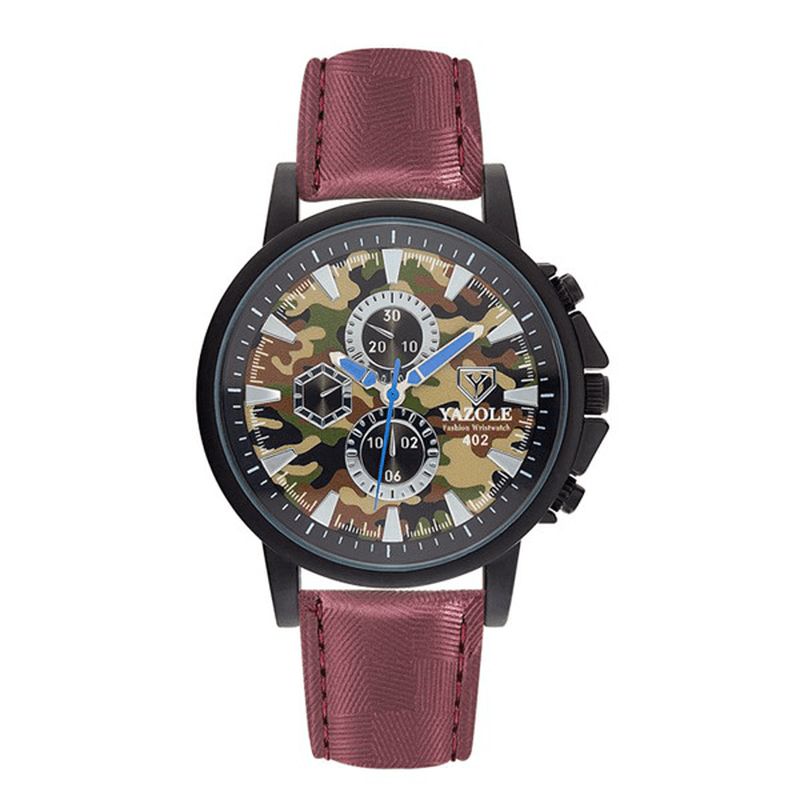 Yazole 402 Sportklocka Camouflage Military Man Quartz Analog Armbandsur