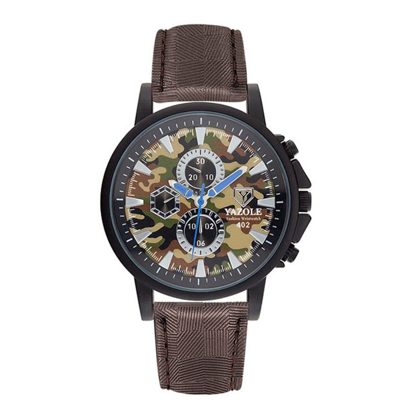 Yazole 402 Sportklocka Camouflage Military Man Quartz Analog Armbandsur