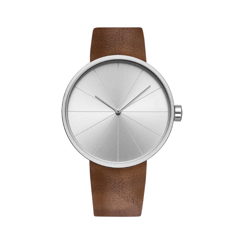 Yazole 520 Skivspelaren Simple Art Dial Läderrem Herr Casual Kvartsur