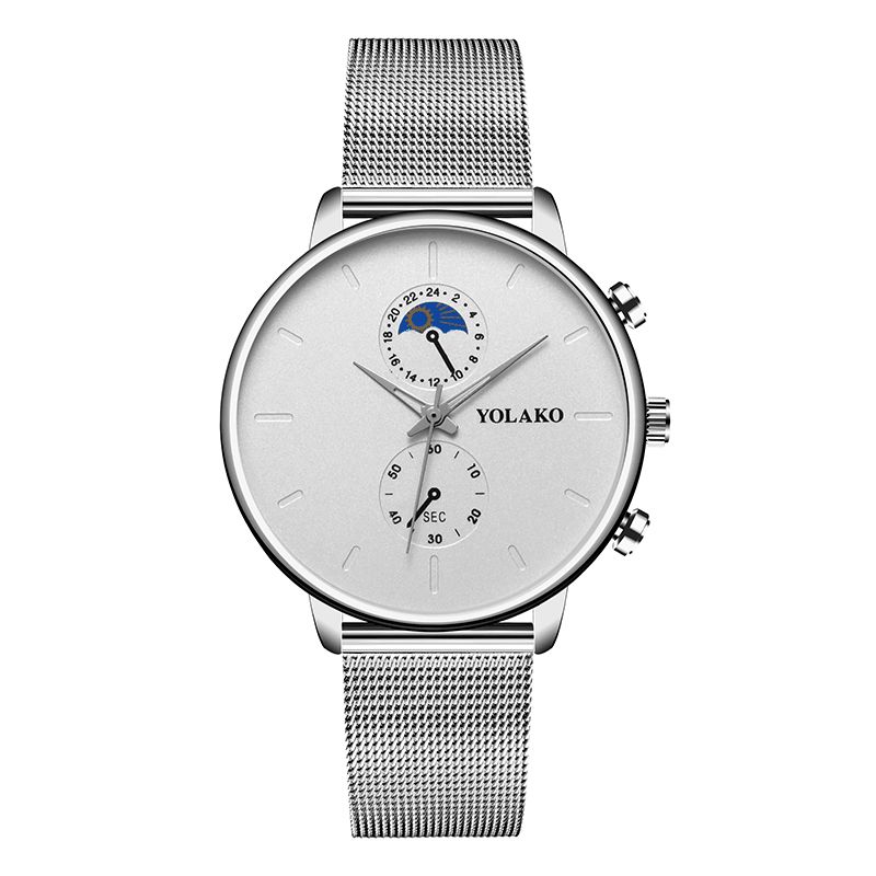 Yolako Mode Mesh Armband Herr Vattentät Business Style Watch Kvartsur