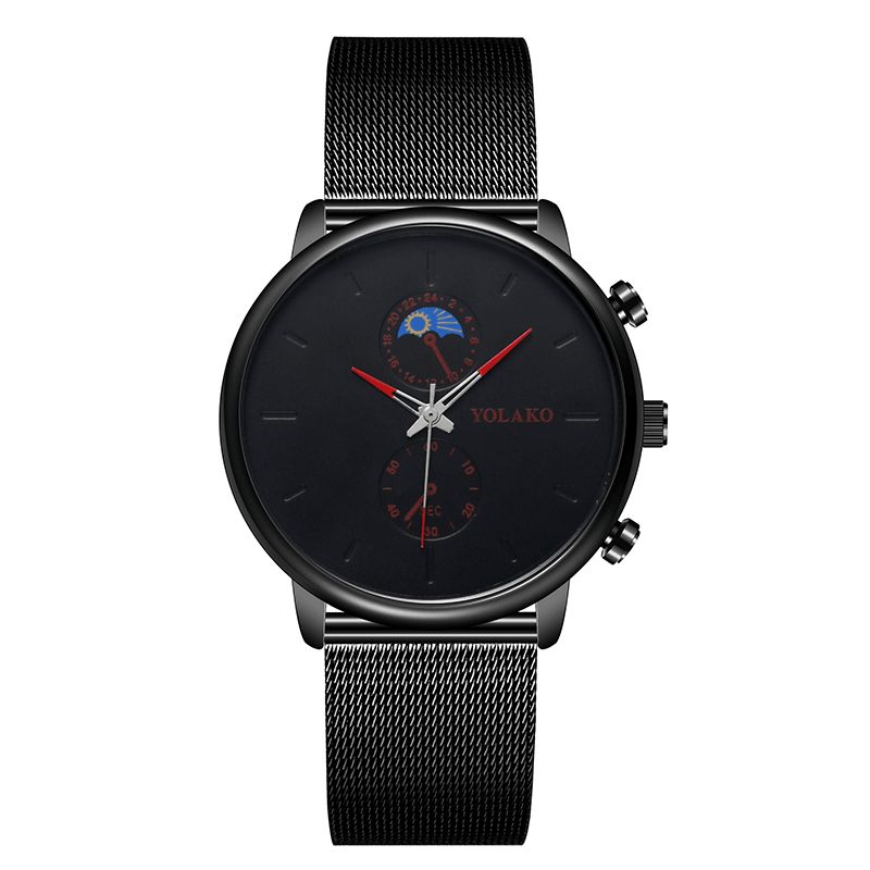 Yolako Mode Mesh Armband Herr Vattentät Business Style Watch Kvartsur