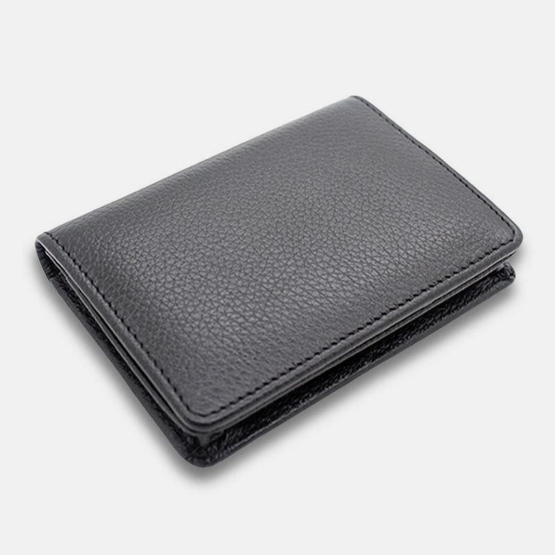 Äkta Läder För Män Med Stor Kapacitet Bifold Retro Business Multi-Card Slot Korthållare Visitkortshållare Kreditkortshållare Plånbok