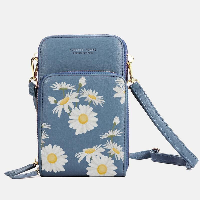 Dam Daisy Clutch Väska Kort Väska Telefonväska Crossbody Väska