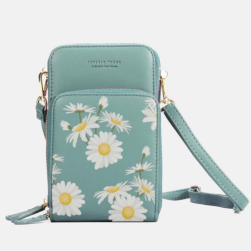 Dam Daisy Clutch Väska Kort Väska Telefonväska Crossbody Väska