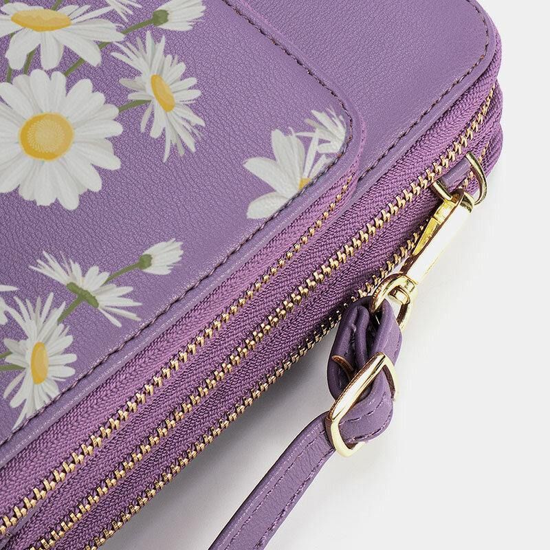 Dam Daisy Clutch Väska Kort Väska Telefonväska Crossbody Väska