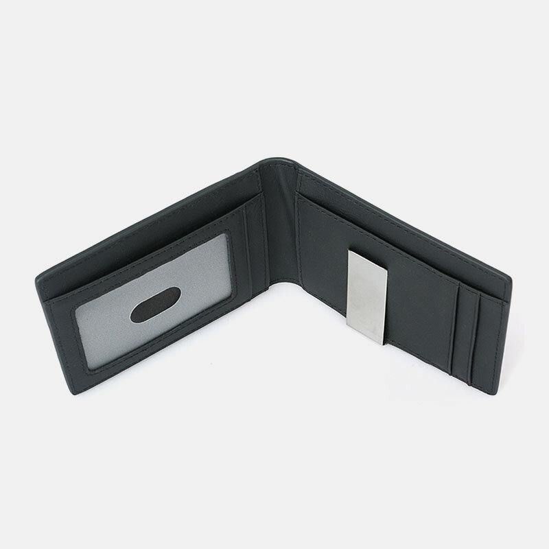 Män Multifunction Business Rfid Kolfiber Us Dollar Clip Card Trade Short Multi-Card Slots Plånbok