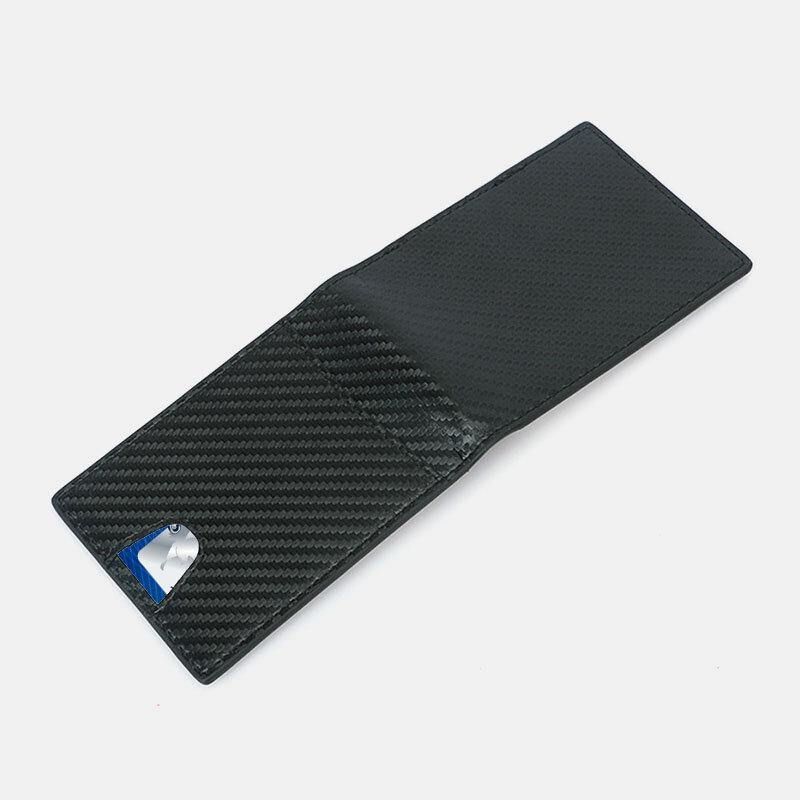 Män Multifunction Business Rfid Kolfiber Us Dollar Clip Card Trade Short Multi-Card Slots Plånbok