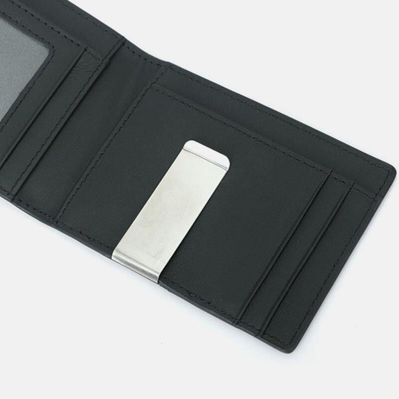 Män Multifunction Business Rfid Kolfiber Us Dollar Clip Card Trade Short Multi-Card Slots Plånbok