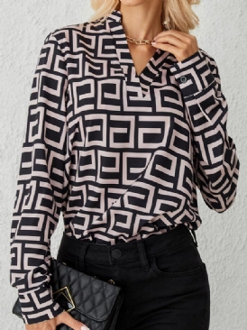 Daily Långärmad Urban Geometric Regular Fit Top