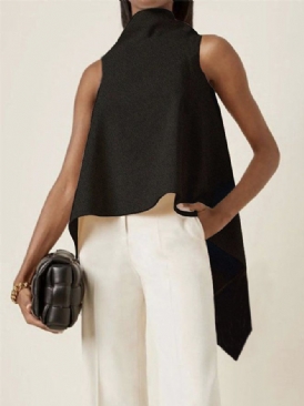 Elegant Turtleneck Shift Solid Top