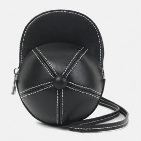 Kvinnor Baseballhatt I Konstläder Form Causl Creative Axelväska Crossbody-Väska