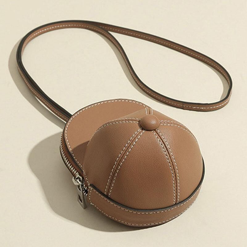 Kvinnor Baseballhatt I Konstläder Form Causl Creative Axelväska Crossbody-Väska