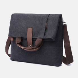 Män Canvas Stöldskyddad Vattentät Vintage Messenger Bag Axelväska Crossbody Bag Handväska