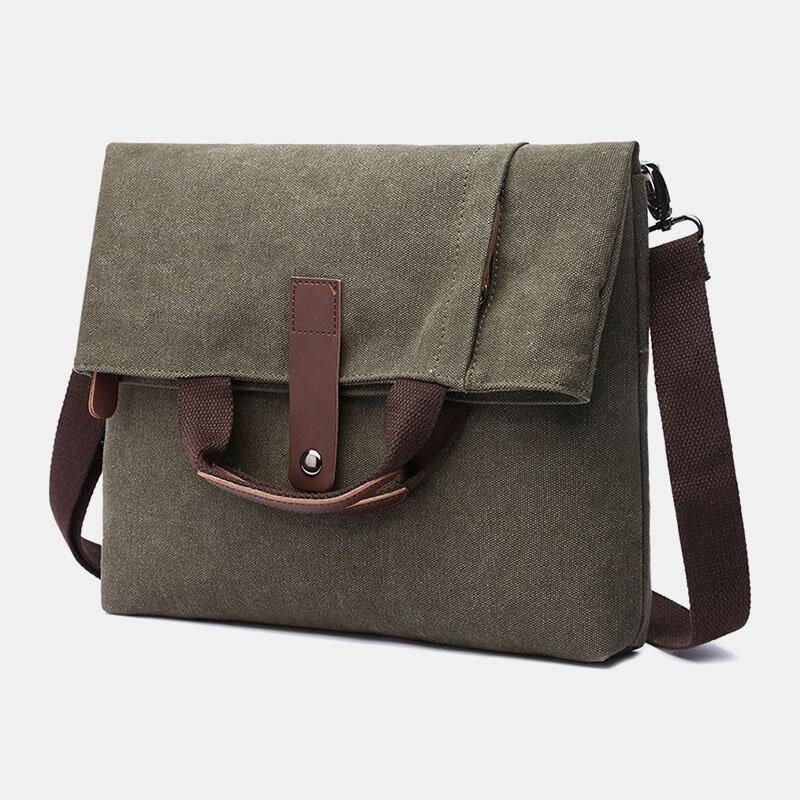 Män Canvas Stöldskyddad Vattentät Vintage Messenger Bag Axelväska Crossbody Bag Handväska