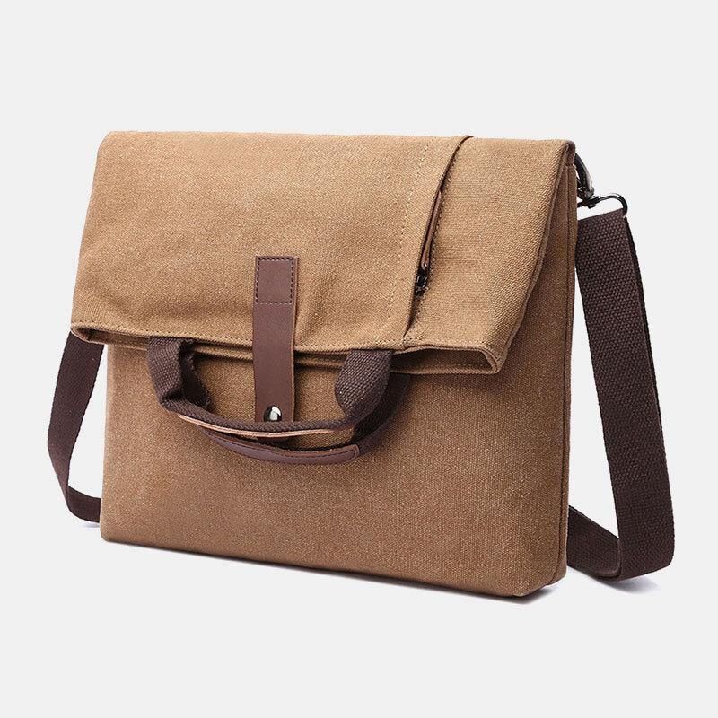 Män Canvas Stöldskyddad Vattentät Vintage Messenger Bag Axelväska Crossbody Bag Handväska