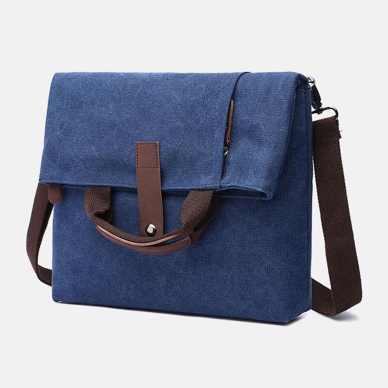 Män Canvas Stöldskyddad Vattentät Vintage Messenger Bag Axelväska Crossbody Bag Handväska