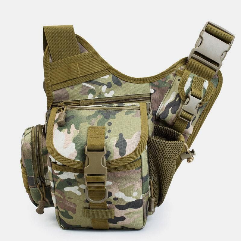 Män Oxford Outdoor Riding Sport Camo Vattentät Crossbody-Väska Med Stor Kapacitet Midjeväska Sadelväska