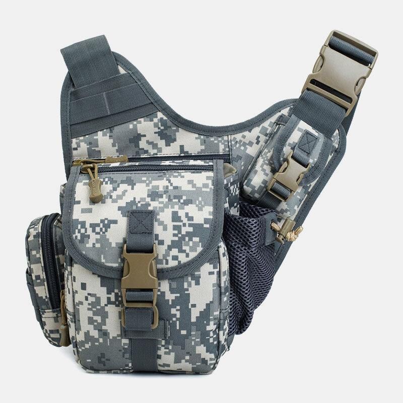 Män Oxford Outdoor Riding Sport Camo Vattentät Crossbody-Väska Med Stor Kapacitet Midjeväska Sadelväska