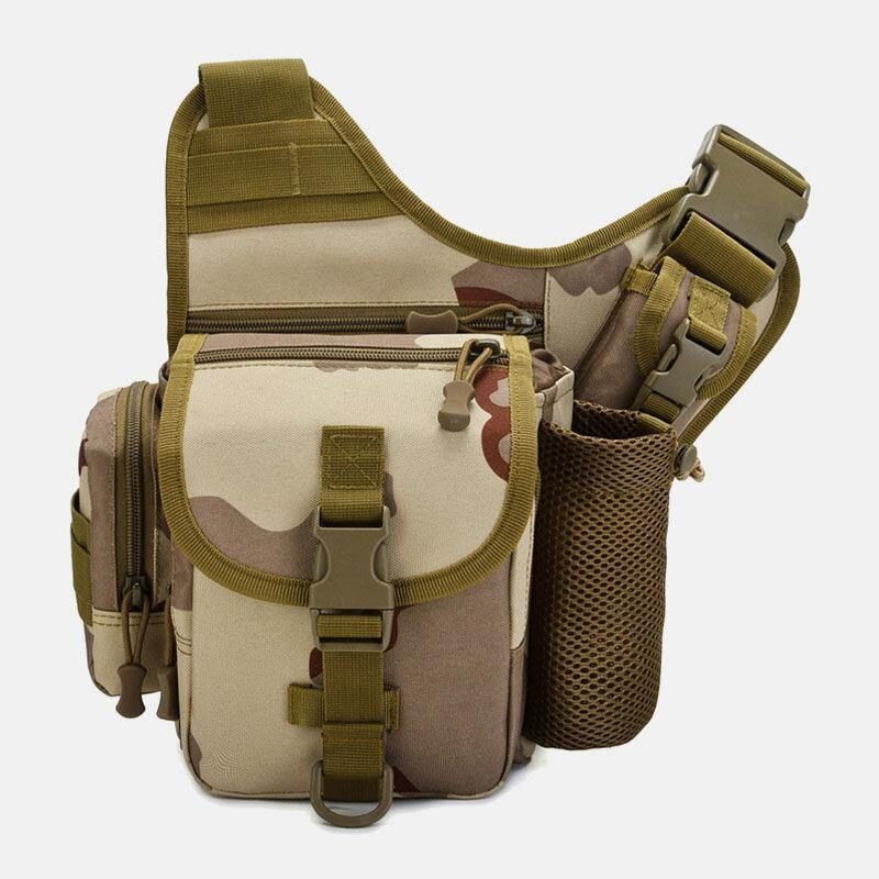 Män Oxford Outdoor Riding Sport Camo Vattentät Crossbody-Väska Med Stor Kapacitet Midjeväska Sadelväska