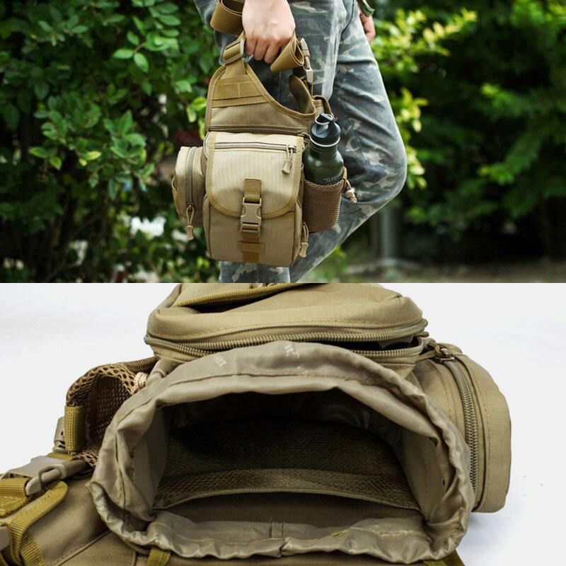 Män Oxford Outdoor Riding Sport Camo Vattentät Crossbody-Väska Med Stor Kapacitet Midjeväska Sadelväska