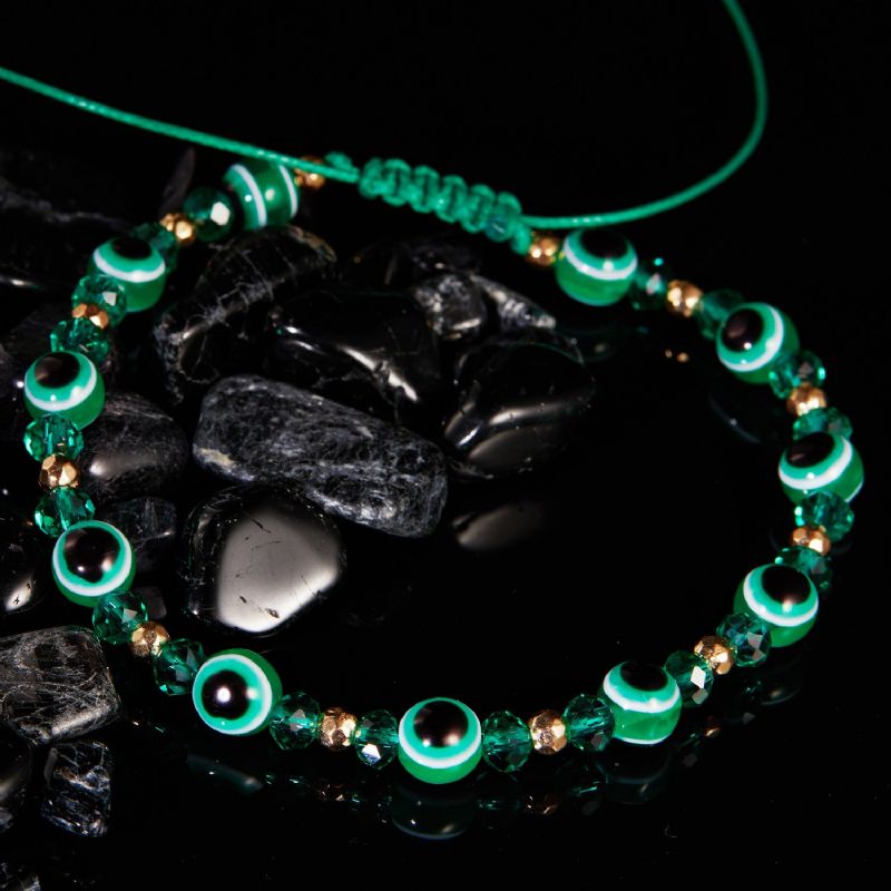 Eye Crystal Bead Pull Justerbart Armband