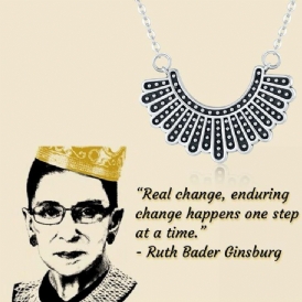 Hedra Ruth Bader Ginsburg Memorial Smycken Bananrepubliken Halsband Avvikande Krage