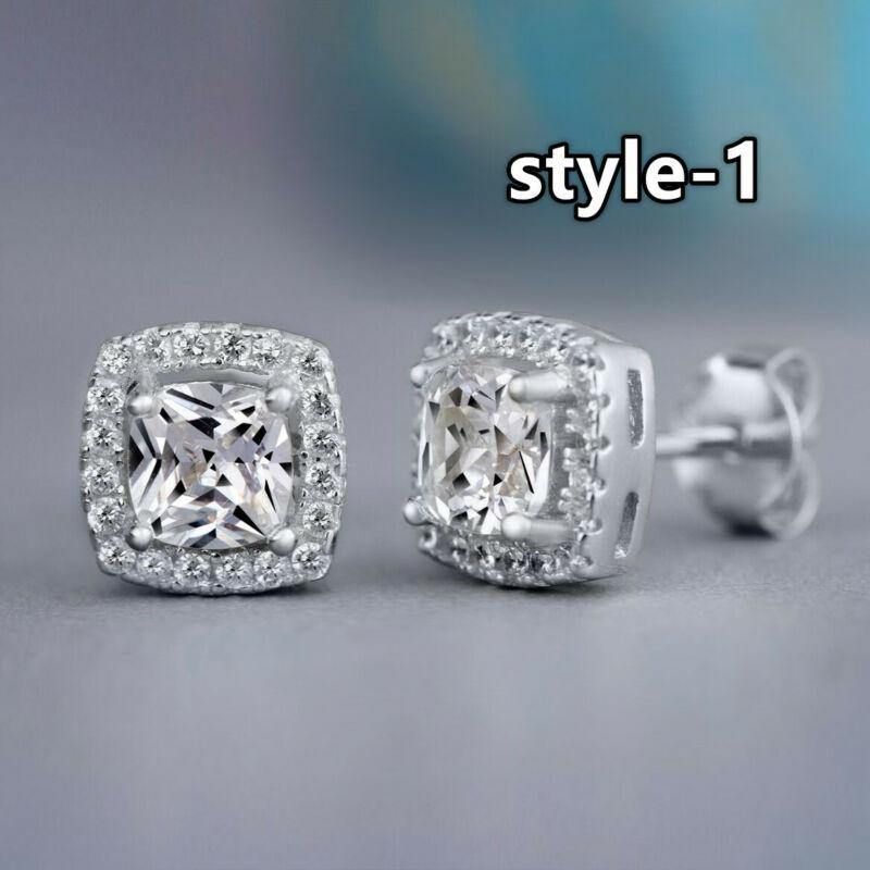 Huitan Mode Geometriska Kvinnor Stud Örhängen Cubic Zirconia Bröllopsfest Dagliga Bärbara Modesmycken Hot Dropshipping